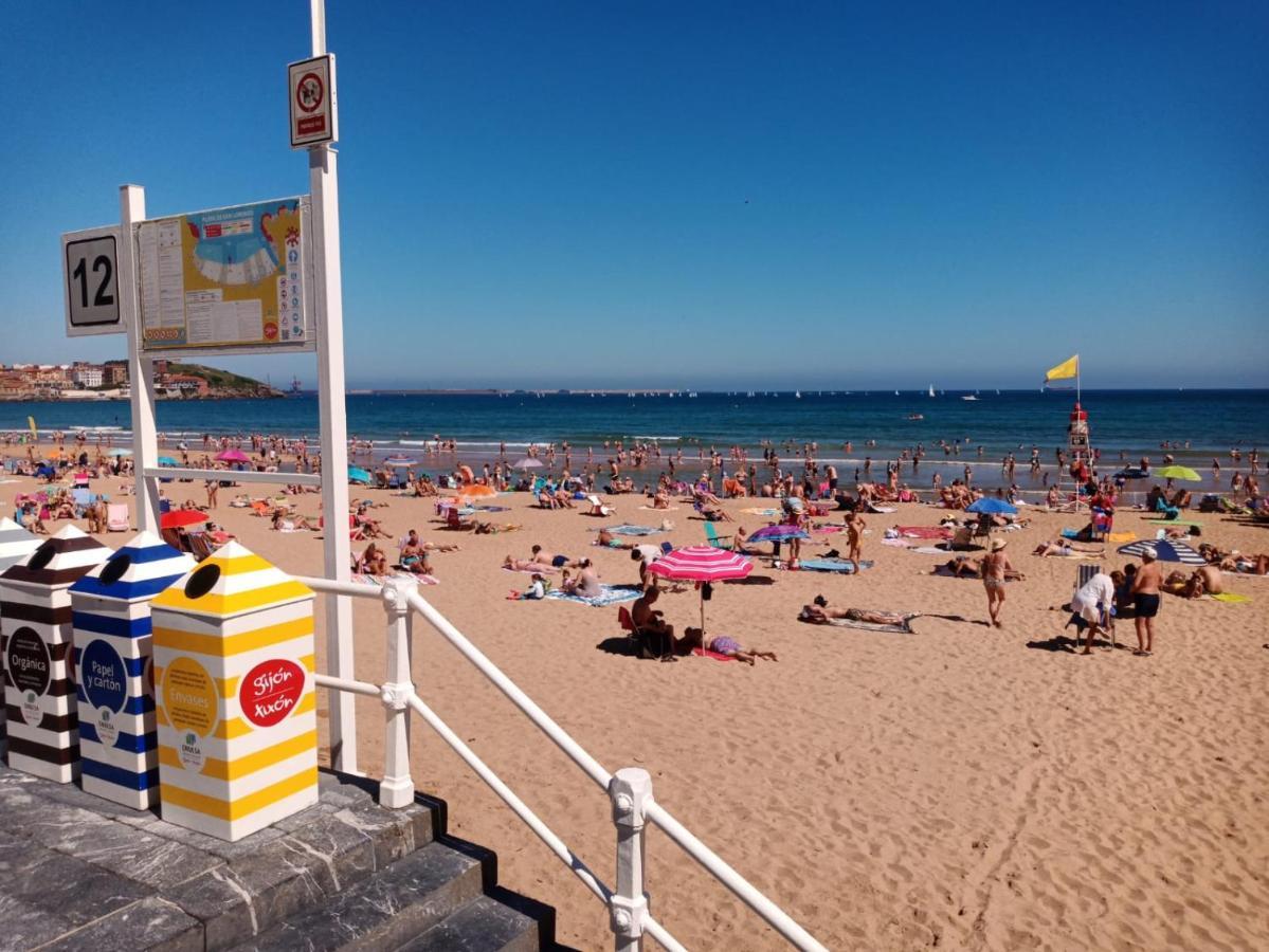 La Arena - Playa De San Lorenzo - Apartamento En Gijón Exteriör bild